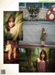 A collage of photos of a woman holding a stuffed animal.